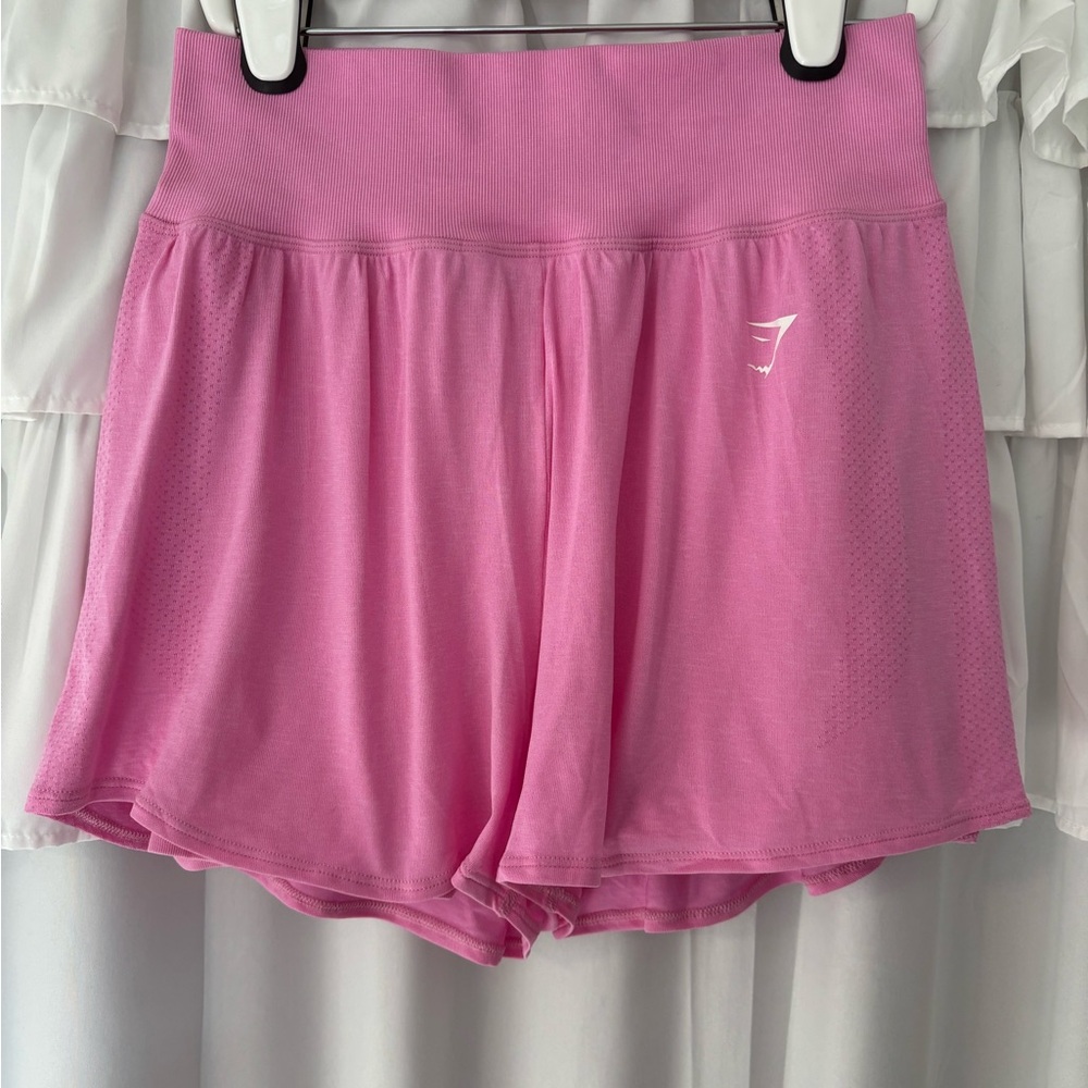 Gymshark Women's 2 layer Athletic Shorts Pink
